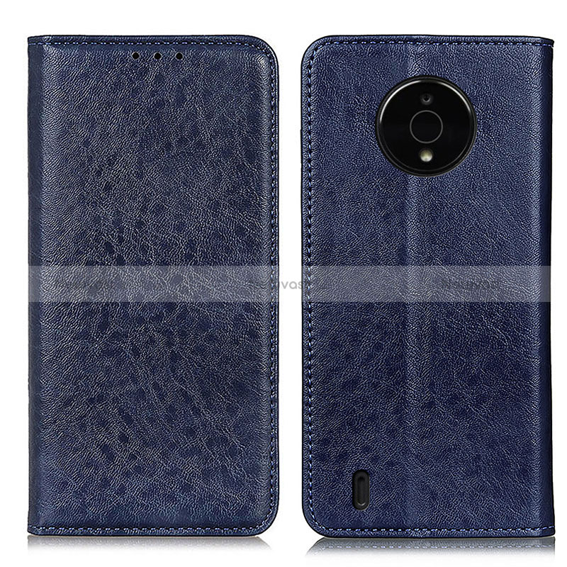 Leather Case Stands Flip Cover Holder K01Z for Nokia C200 Blue