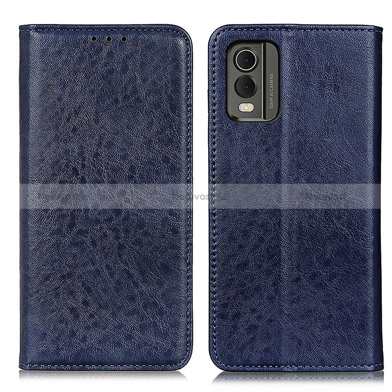 Leather Case Stands Flip Cover Holder K01Z for Nokia C32 Blue