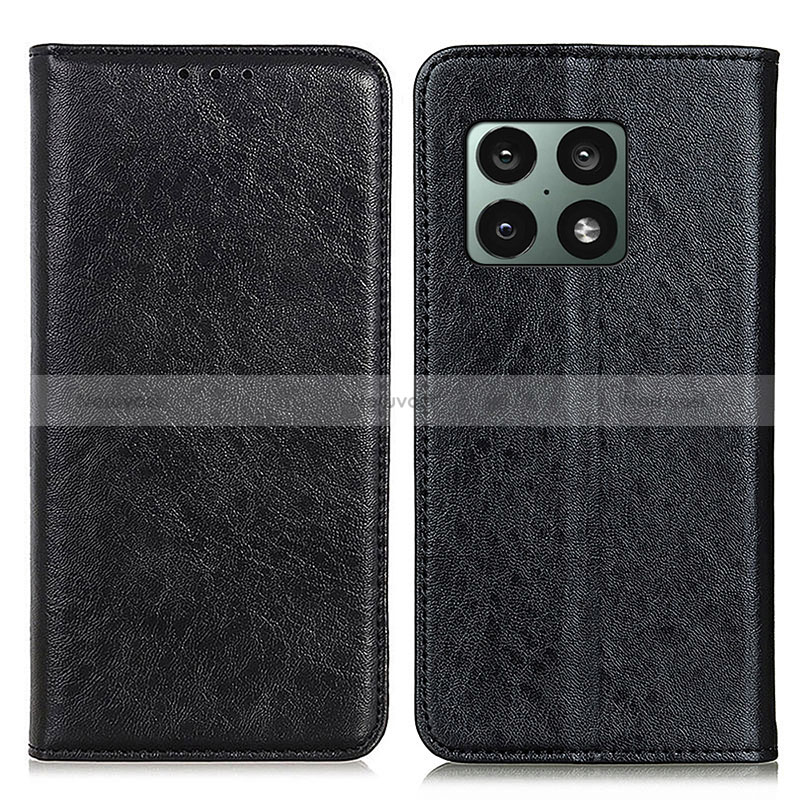 Leather Case Stands Flip Cover Holder K01Z for OnePlus 10 Pro 5G Black