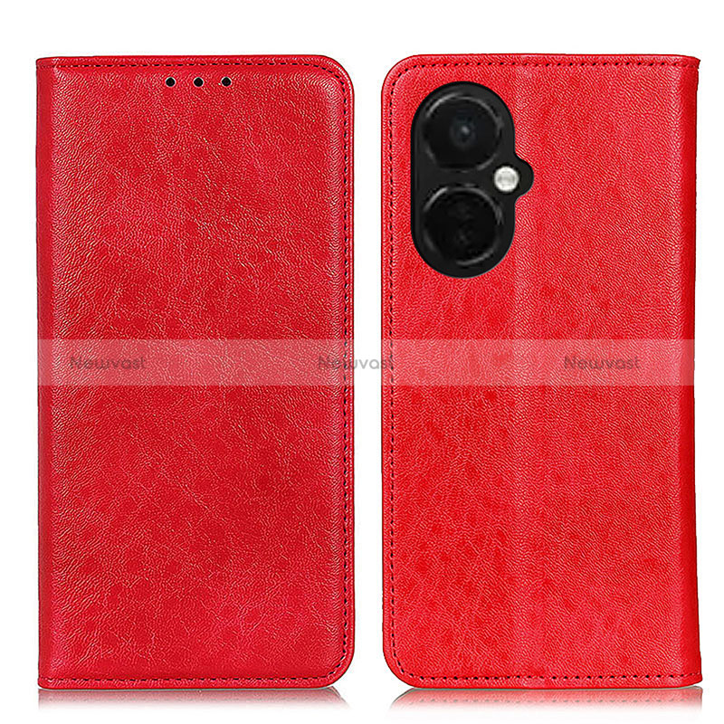 Leather Case Stands Flip Cover Holder K01Z for OnePlus Nord N30 5G Red