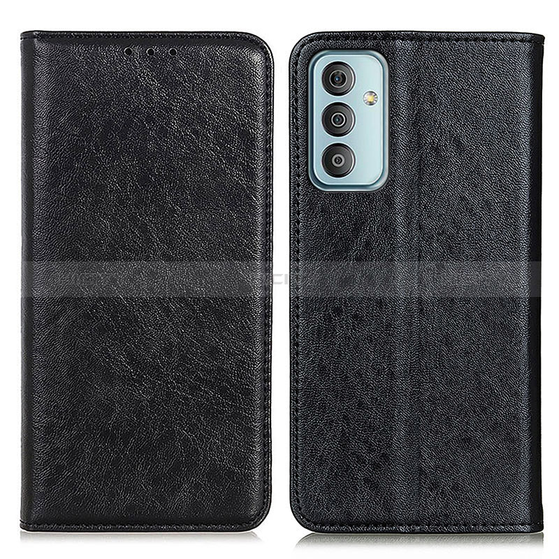 Leather Case Stands Flip Cover Holder K01Z for Samsung Galaxy M13 4G Black