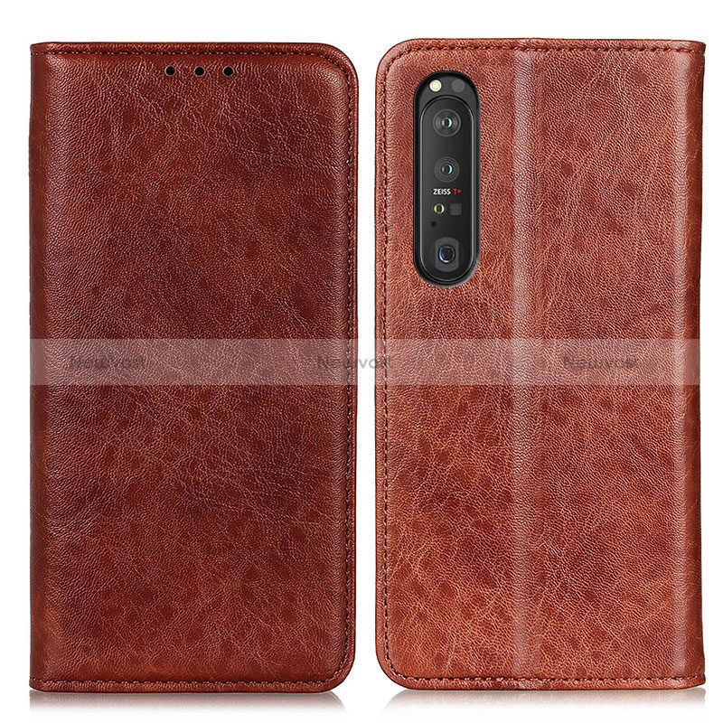 Leather Case Stands Flip Cover Holder K01Z for Sony Xperia 1 III