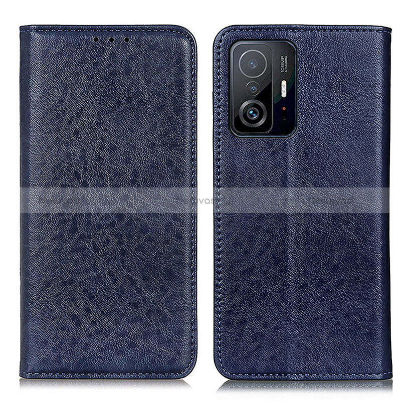 Leather Case Stands Flip Cover Holder K01Z for Xiaomi Mi 11T Pro 5G Blue