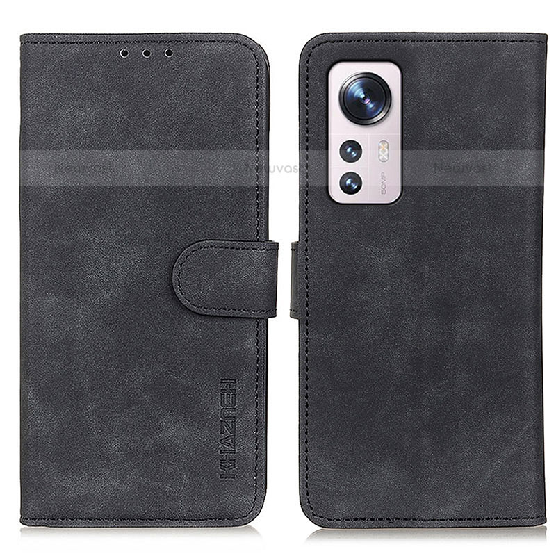 Leather Case Stands Flip Cover Holder K01Z for Xiaomi Mi 12X 5G Black