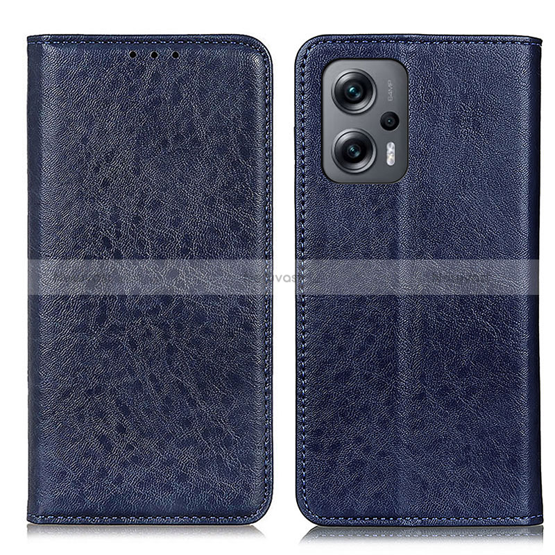 Leather Case Stands Flip Cover Holder K01Z for Xiaomi Redmi K50i 5G Blue