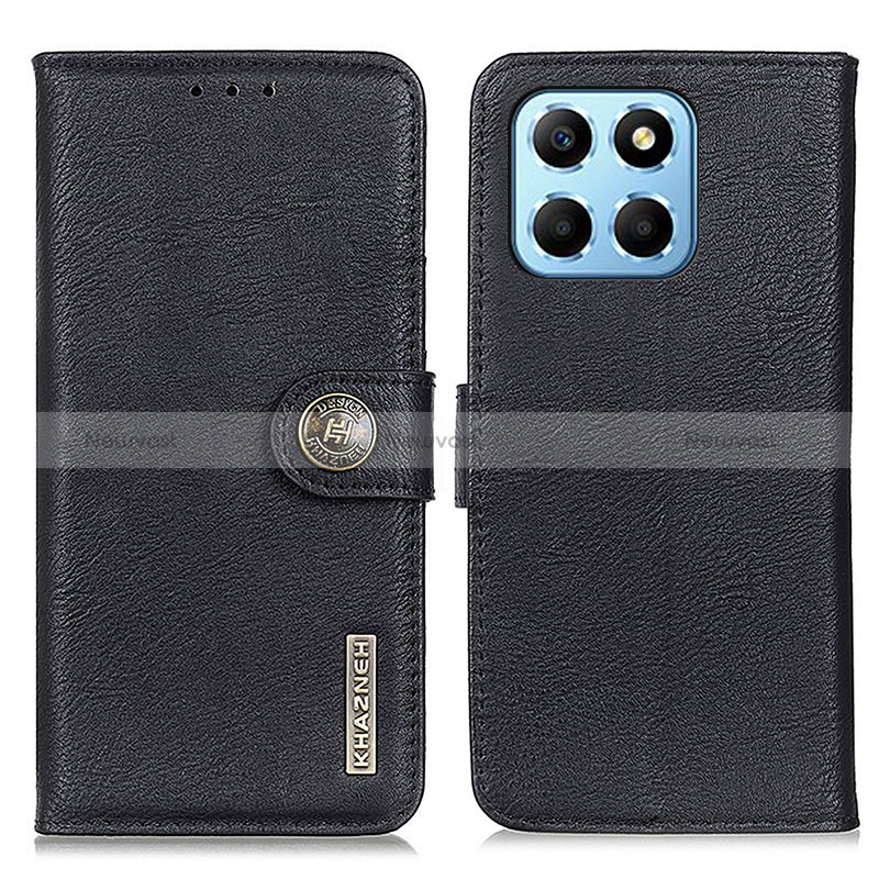 Leather Case Stands Flip Cover Holder K02Z for Huawei Honor X6 5G Black