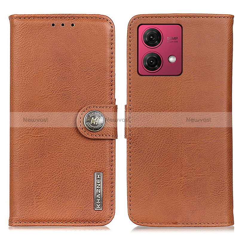 Leather Case Stands Flip Cover Holder K02Z for Motorola Moto G84 5G