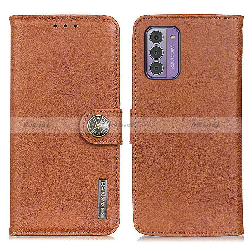 Leather Case Stands Flip Cover Holder K02Z for Nokia G310 5G Brown