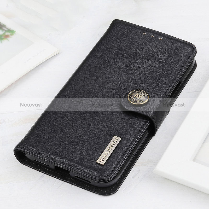 Leather Case Stands Flip Cover Holder K02Z for OnePlus 9 5G Black