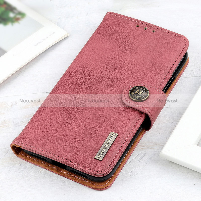 Leather Case Stands Flip Cover Holder K02Z for OnePlus 9 Pro 5G Pink