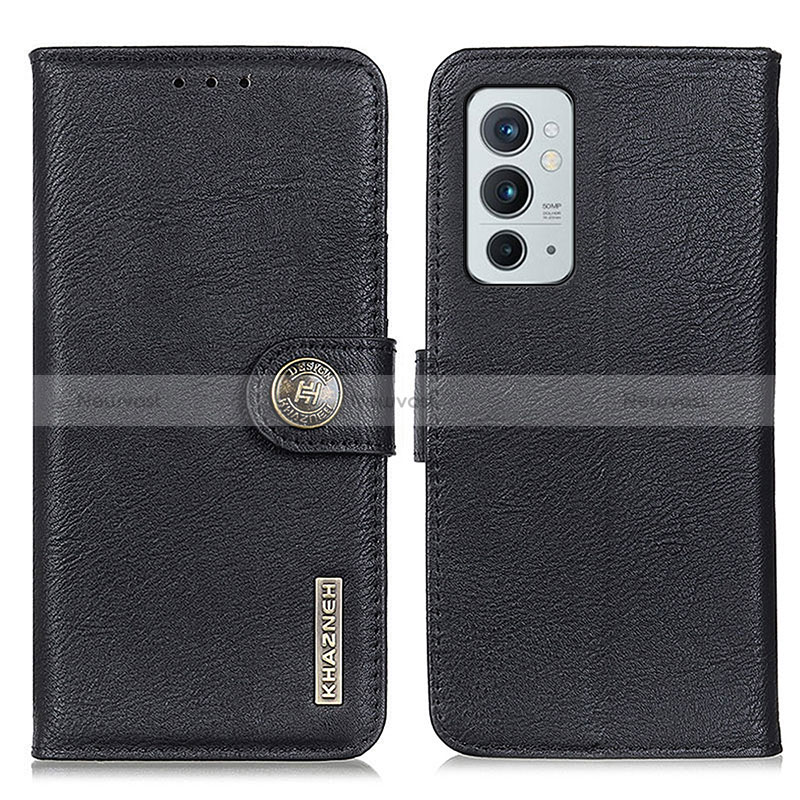 Leather Case Stands Flip Cover Holder K02Z for OnePlus 9RT 5G Black