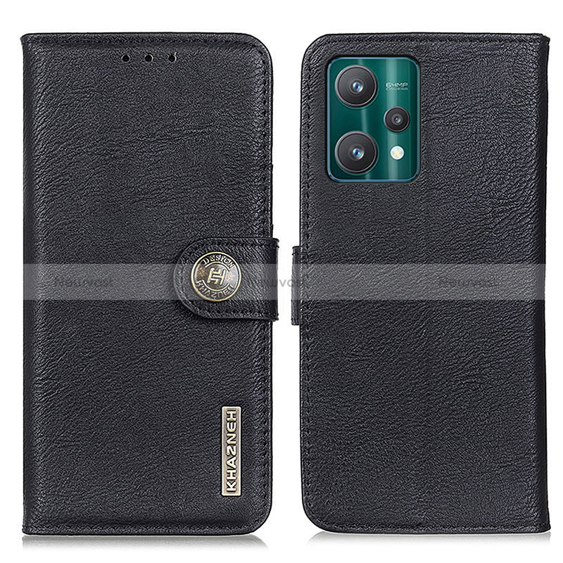 Leather Case Stands Flip Cover Holder K02Z for Realme Q5 5G Black