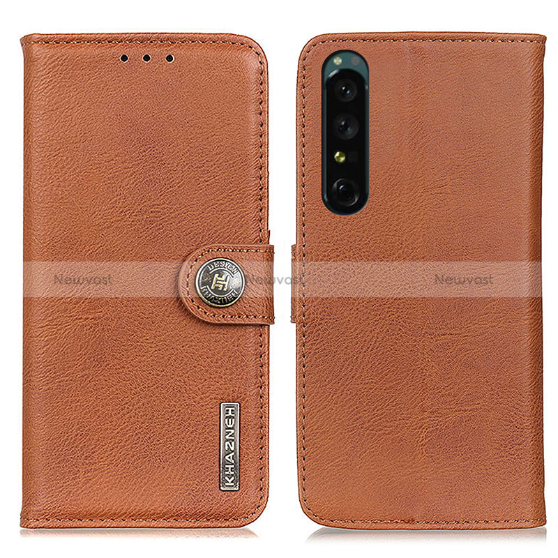 Leather Case Stands Flip Cover Holder K02Z for Sony Xperia 1 IV