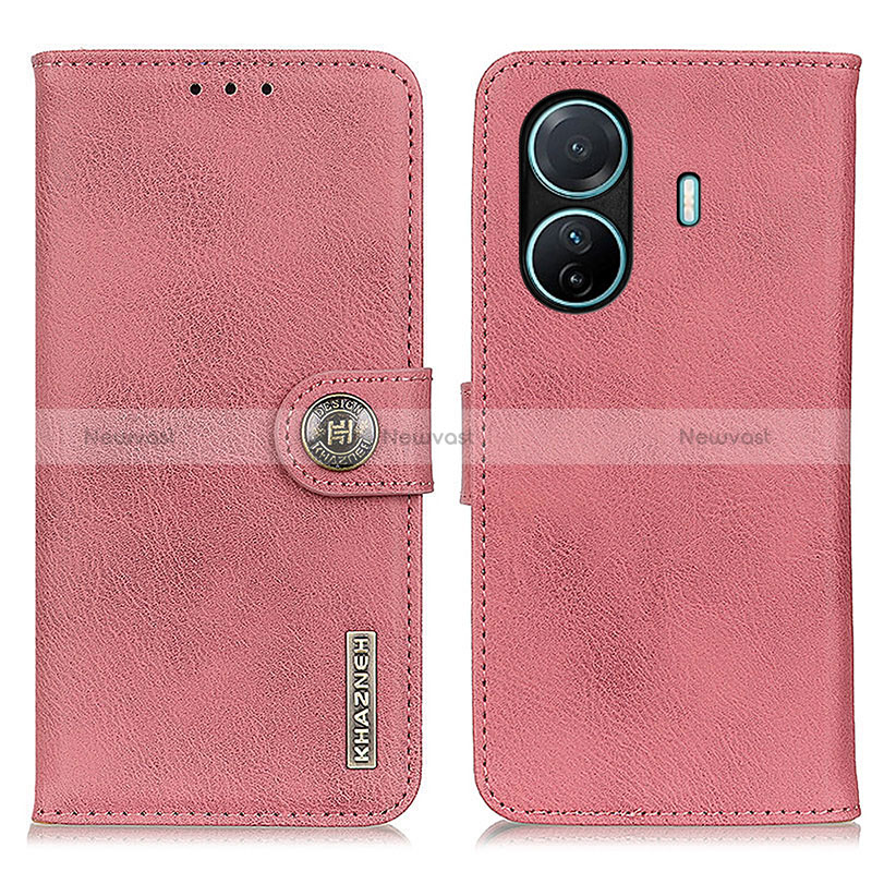 Leather Case Stands Flip Cover Holder K02Z for Vivo T1 Pro 5G