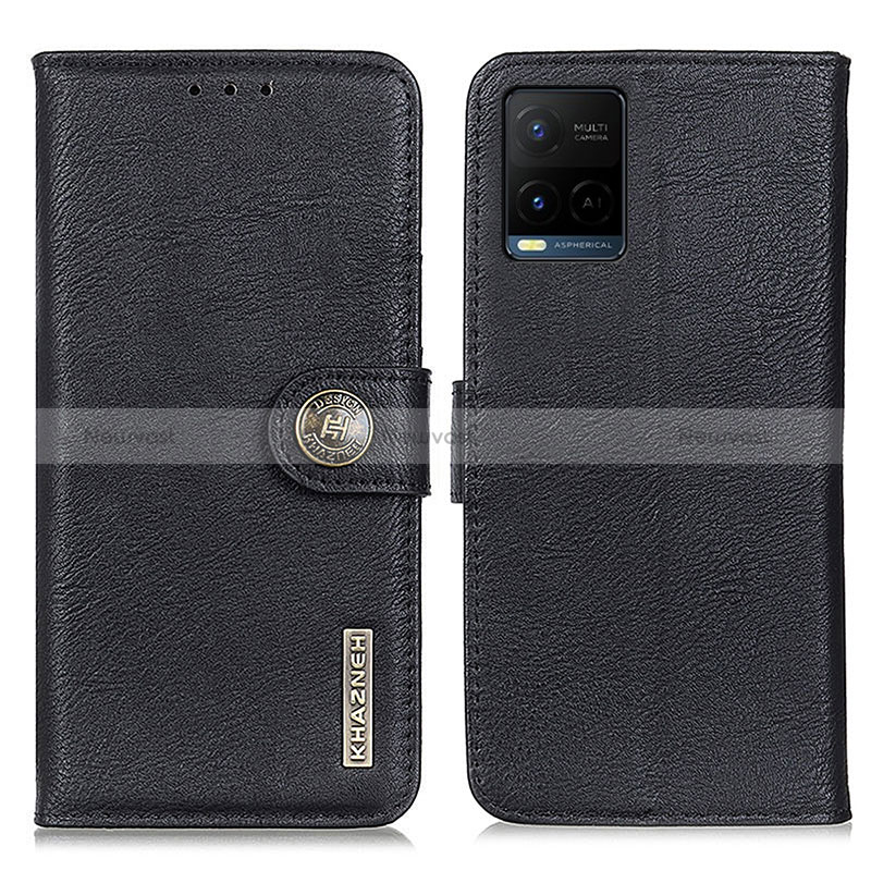 Leather Case Stands Flip Cover Holder K02Z for Vivo Y21a