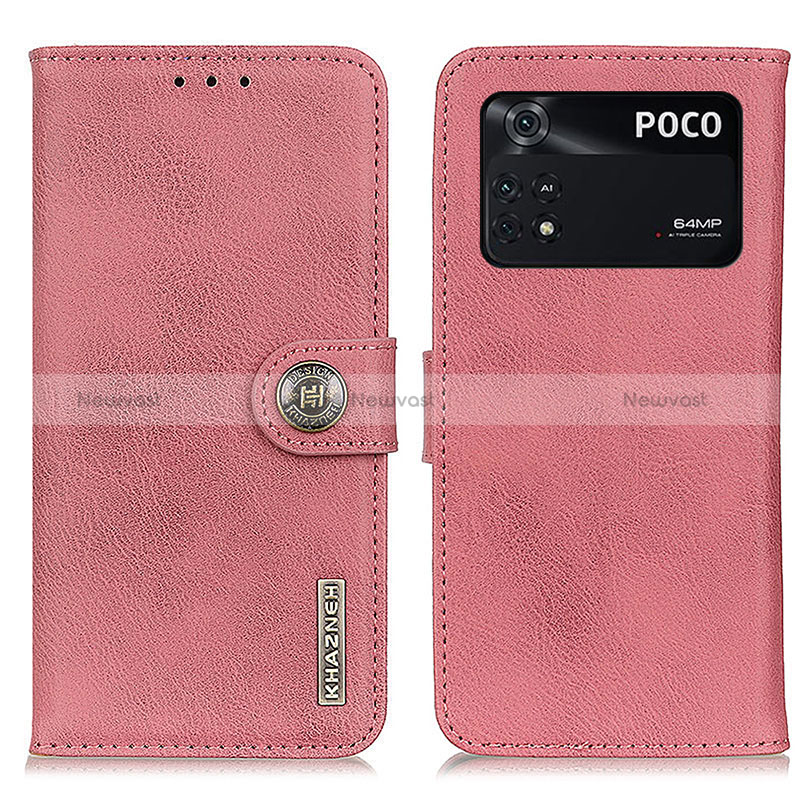 Leather Case Stands Flip Cover Holder K02Z for Xiaomi Poco M4 Pro 4G