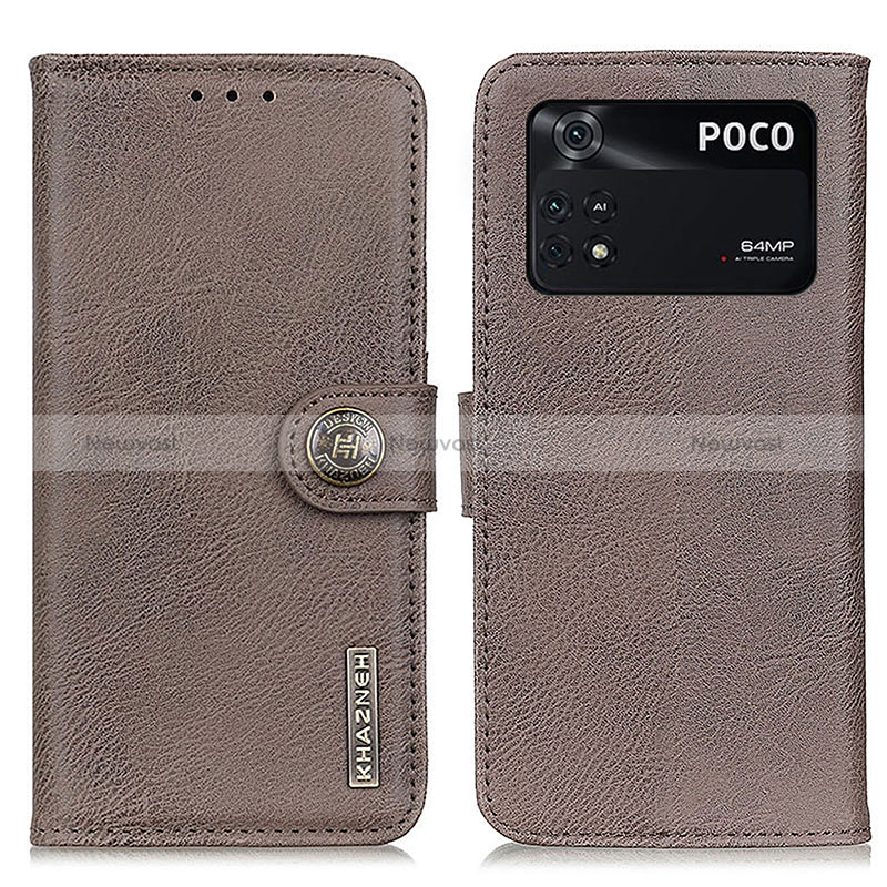 Leather Case Stands Flip Cover Holder K02Z for Xiaomi Poco M4 Pro 4G