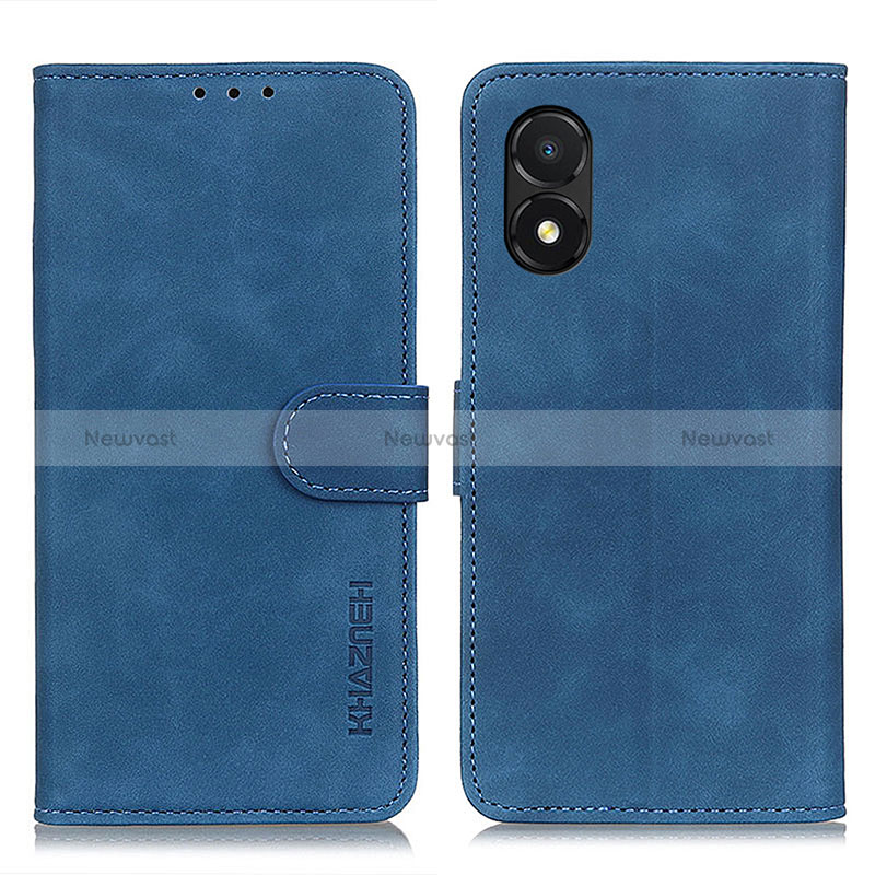 Leather Case Stands Flip Cover Holder K03Z for Huawei Honor X5 Blue