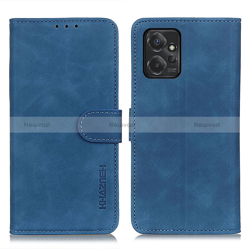 Leather Case Stands Flip Cover Holder K03Z for Motorola Moto G Power 5G (2023) Blue