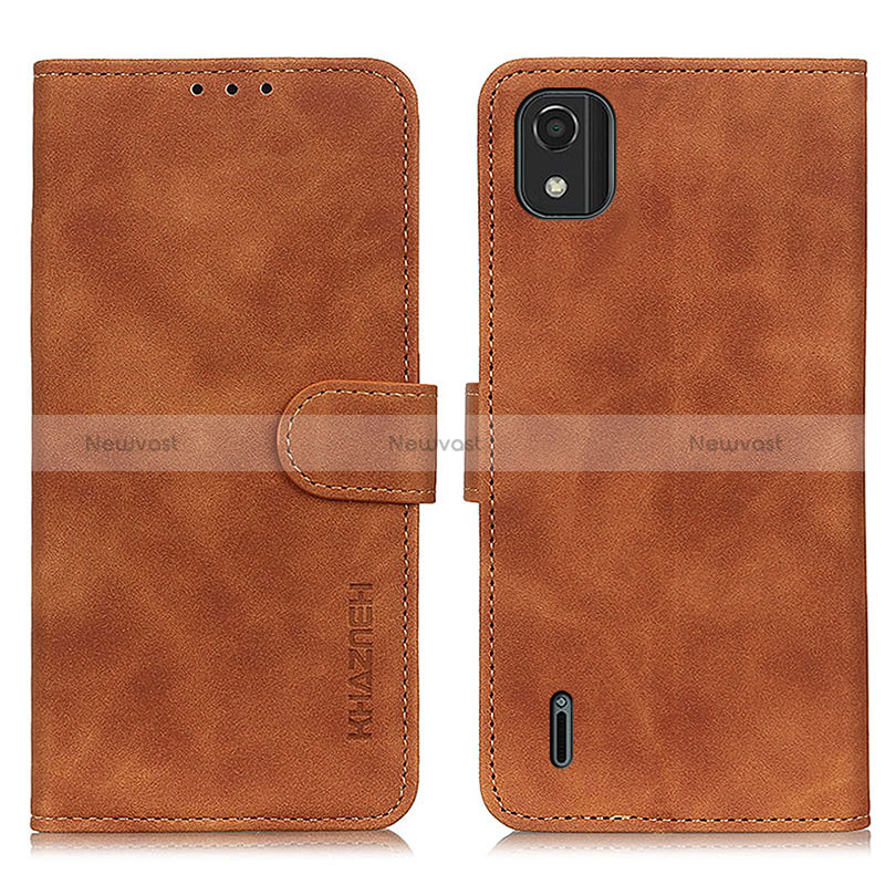 Leather Case Stands Flip Cover Holder K03Z for Nokia C2 2nd Edition