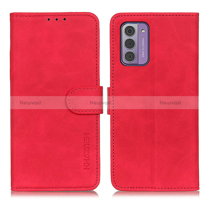 Leather Case Stands Flip Cover Holder K03Z for Nokia G310 5G Red