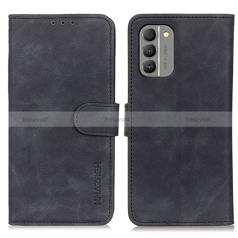 Leather Case Stands Flip Cover Holder K03Z for Nokia G400 5G Black