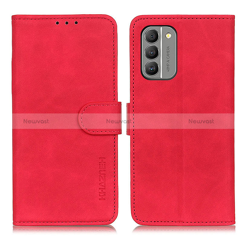 Leather Case Stands Flip Cover Holder K03Z for Nokia G400 5G Red