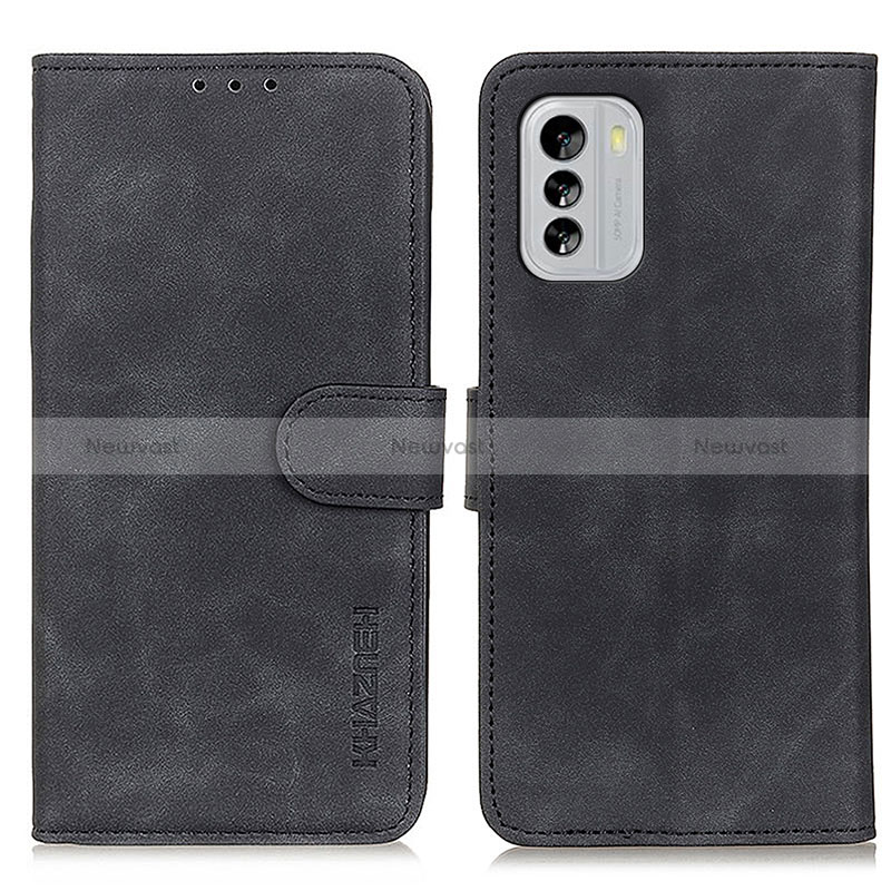 Leather Case Stands Flip Cover Holder K03Z for Nokia G60 5G Black