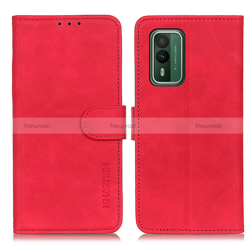 Leather Case Stands Flip Cover Holder K03Z for Nokia XR21 Red