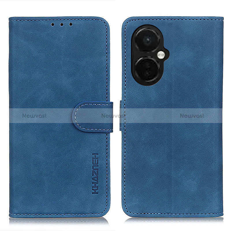 Leather Case Stands Flip Cover Holder K03Z for OnePlus Nord CE 3 Lite 5G Blue