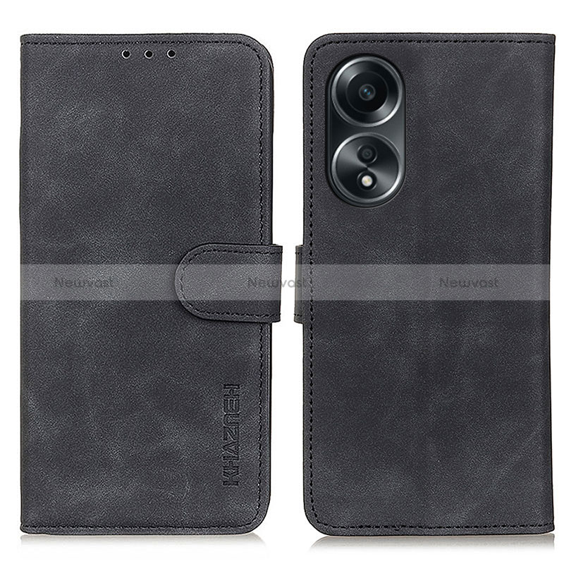 Leather Case Stands Flip Cover Holder K03Z for Oppo A18
