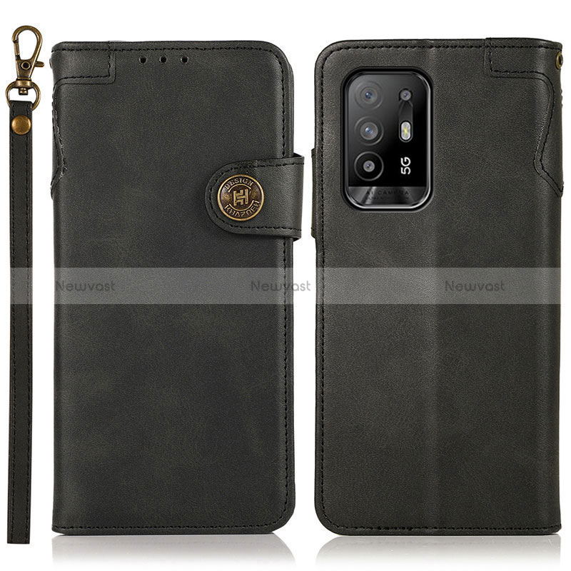 Leather Case Stands Flip Cover Holder K03Z for Oppo Reno5 Z 5G
