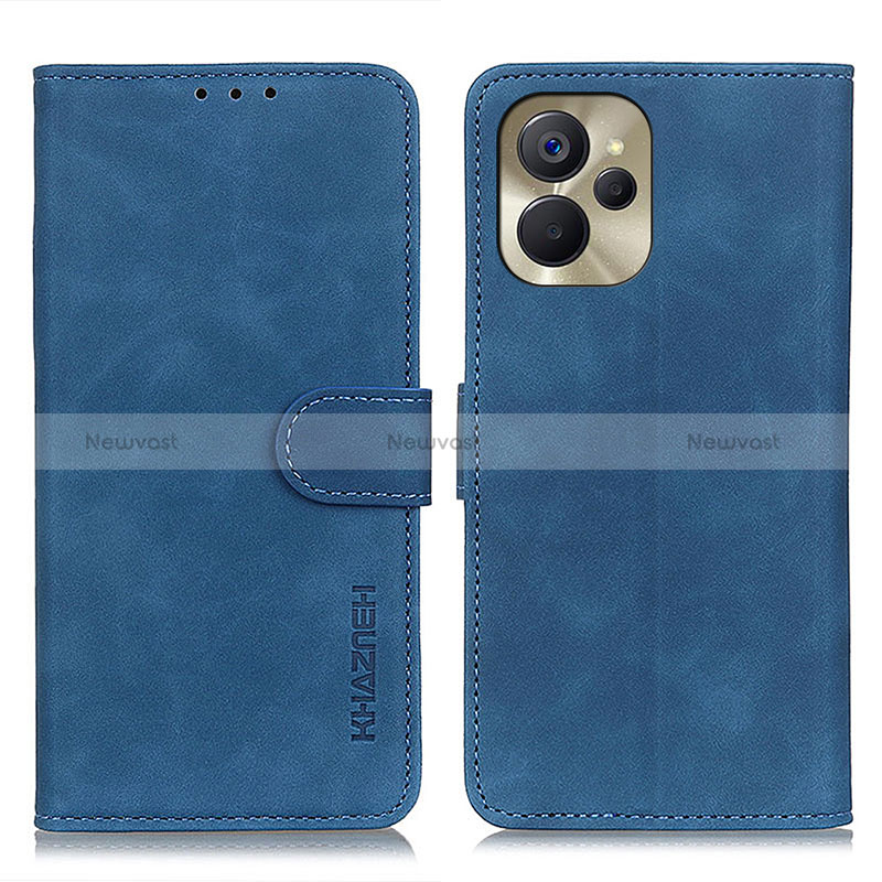 Leather Case Stands Flip Cover Holder K03Z for Realme 10T 5G Blue