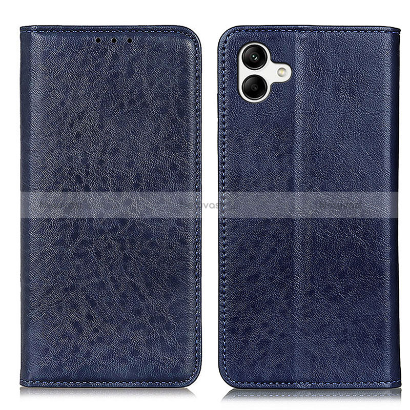 Leather Case Stands Flip Cover Holder K03Z for Samsung Galaxy A05 Blue