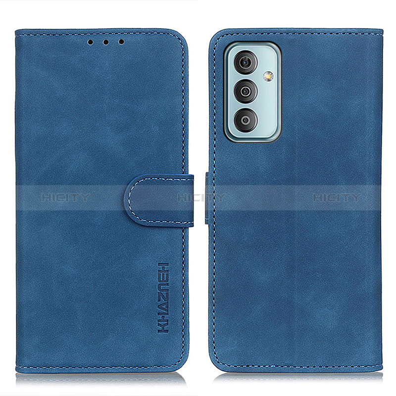 Leather Case Stands Flip Cover Holder K03Z for Samsung Galaxy M13 4G Blue