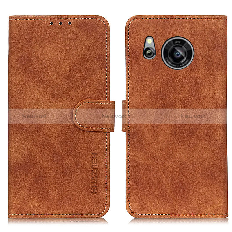 Leather Case Stands Flip Cover Holder K03Z for Sharp Aquos Sense8