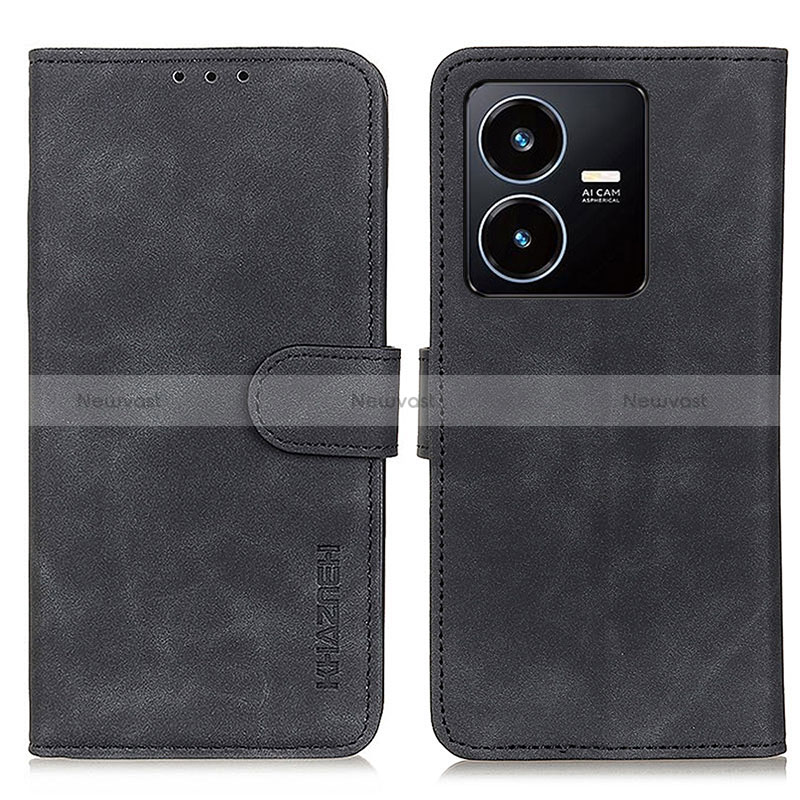 Leather Case Stands Flip Cover Holder K03Z for Vivo Y22s