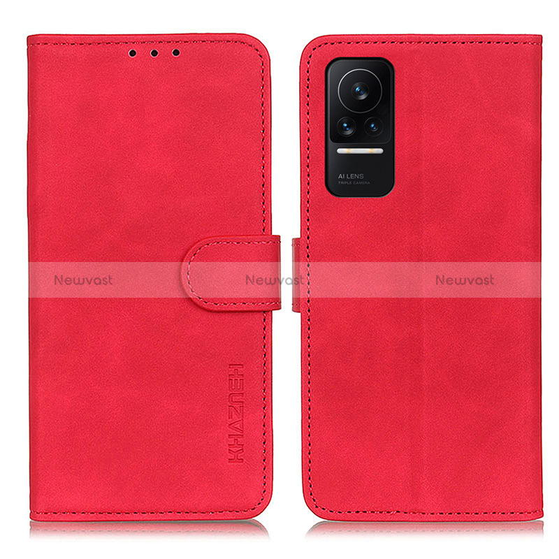 Leather Case Stands Flip Cover Holder K03Z for Xiaomi Civi 1S 5G Red