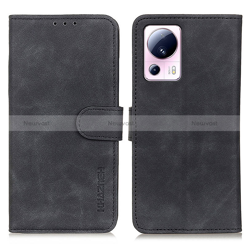 Leather Case Stands Flip Cover Holder K03Z for Xiaomi Civi 2 5G Black