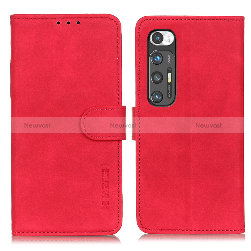 Leather Case Stands Flip Cover Holder K03Z for Xiaomi Mi 10S 5G Red