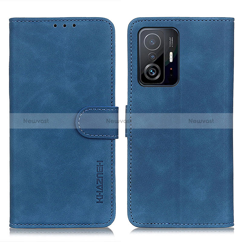 Leather Case Stands Flip Cover Holder K03Z for Xiaomi Mi 11T 5G Blue