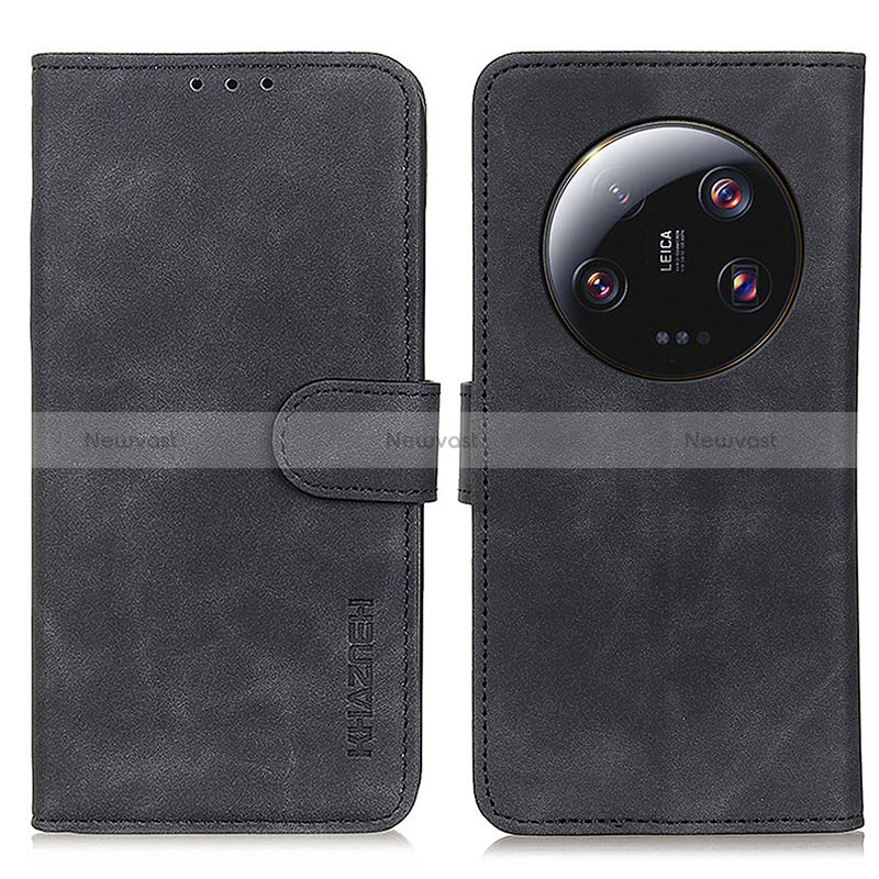 Leather Case Stands Flip Cover Holder K03Z for Xiaomi Mi 13 Ultra 5G Black