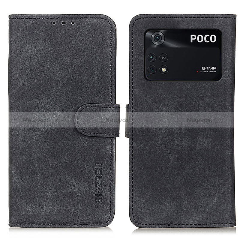 Leather Case Stands Flip Cover Holder K03Z for Xiaomi Poco M4 Pro 4G