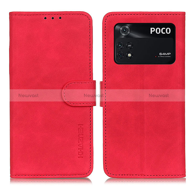 Leather Case Stands Flip Cover Holder K03Z for Xiaomi Poco M4 Pro 4G