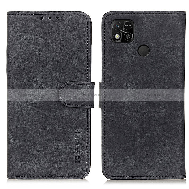 Leather Case Stands Flip Cover Holder K03Z for Xiaomi Redmi 9 Activ Black