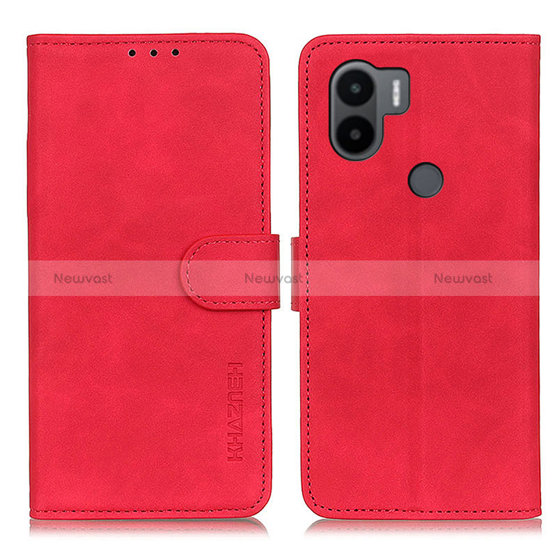 Leather Case Stands Flip Cover Holder K03Z for Xiaomi Redmi A1 Plus Red