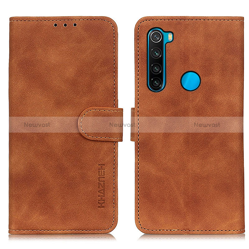 Leather Case Stands Flip Cover Holder K03Z for Xiaomi Redmi Note 8 (2021)