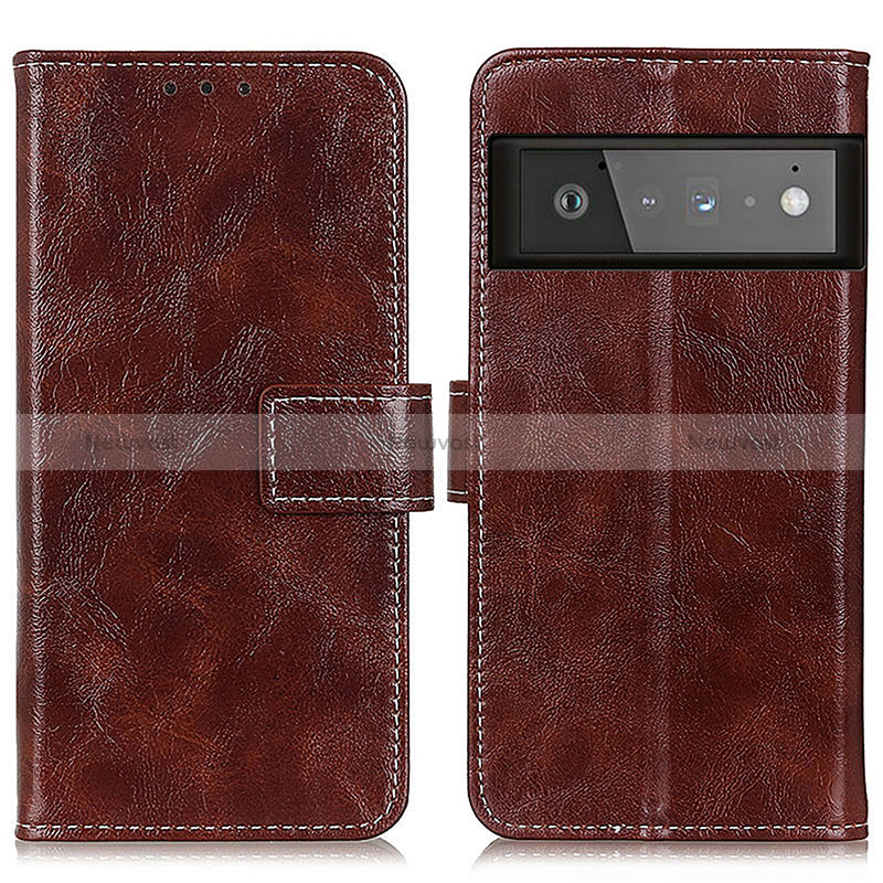 Leather Case Stands Flip Cover Holder K04Z for Google Pixel 6 Pro 5G