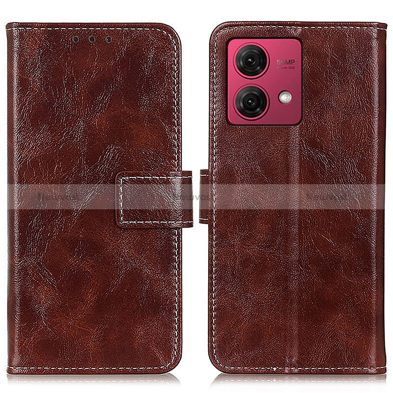 Leather Case Stands Flip Cover Holder K04Z for Motorola Moto G84 5G