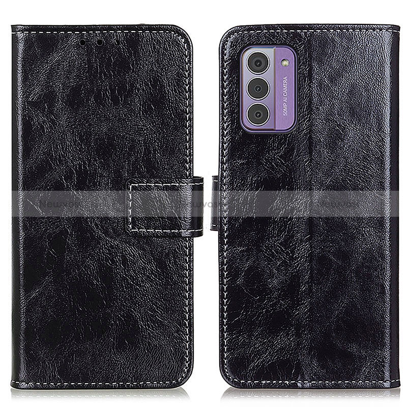 Leather Case Stands Flip Cover Holder K04Z for Nokia G42 5G Black